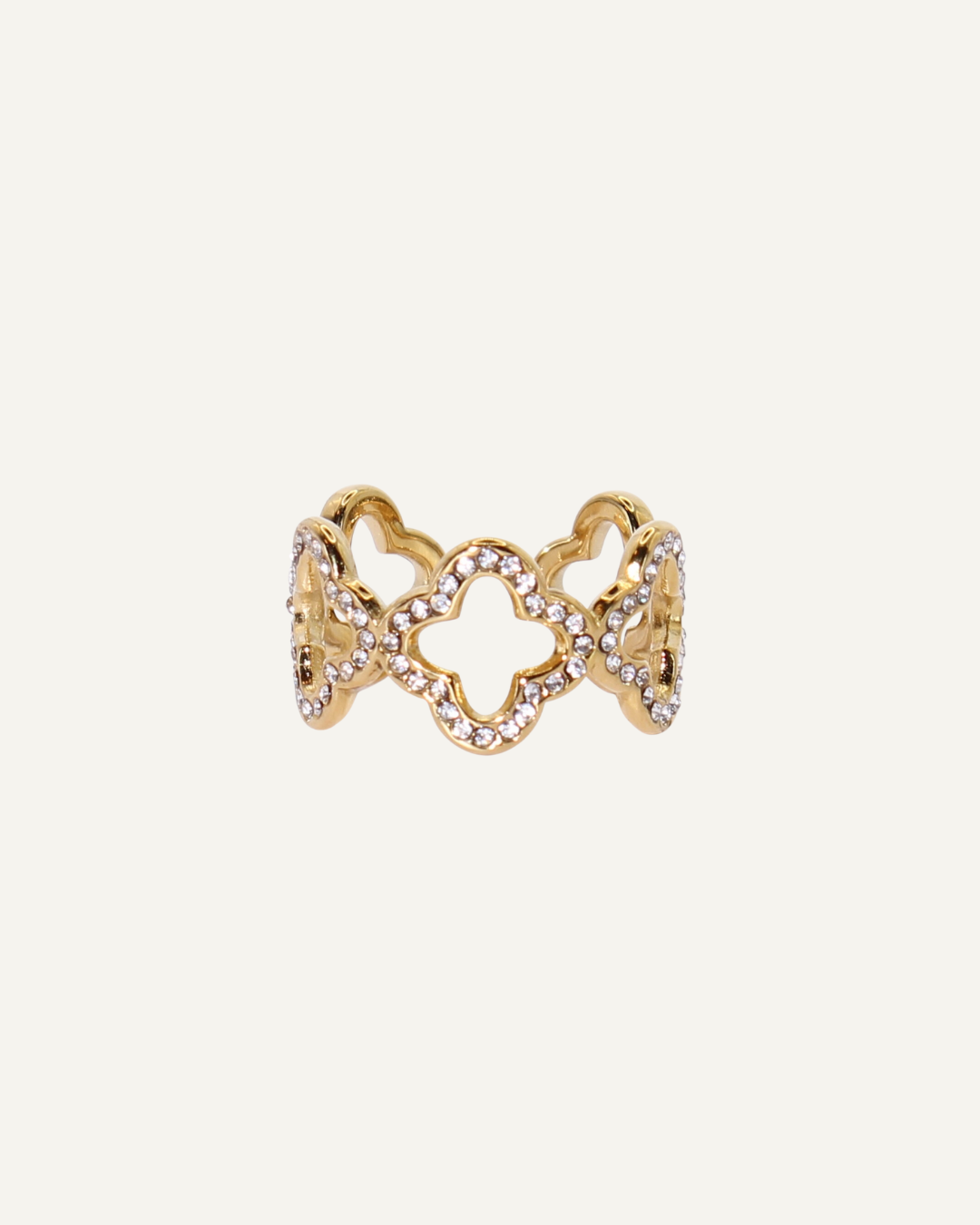Alya | Bague en acier inoxydable et zircons