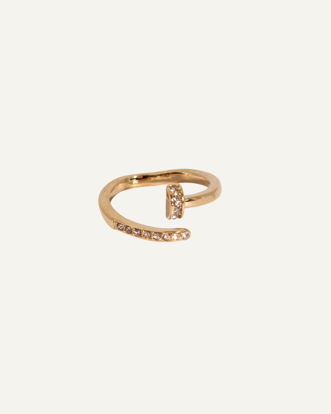 Andy | Bague en acier inoxydable et zircons