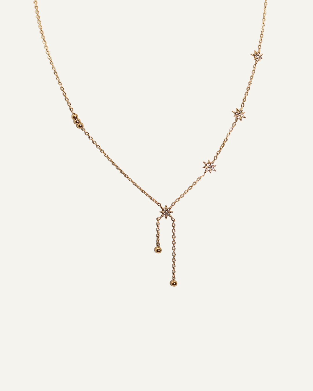 Cassiopée | Collier en acier inoxydable et zircons