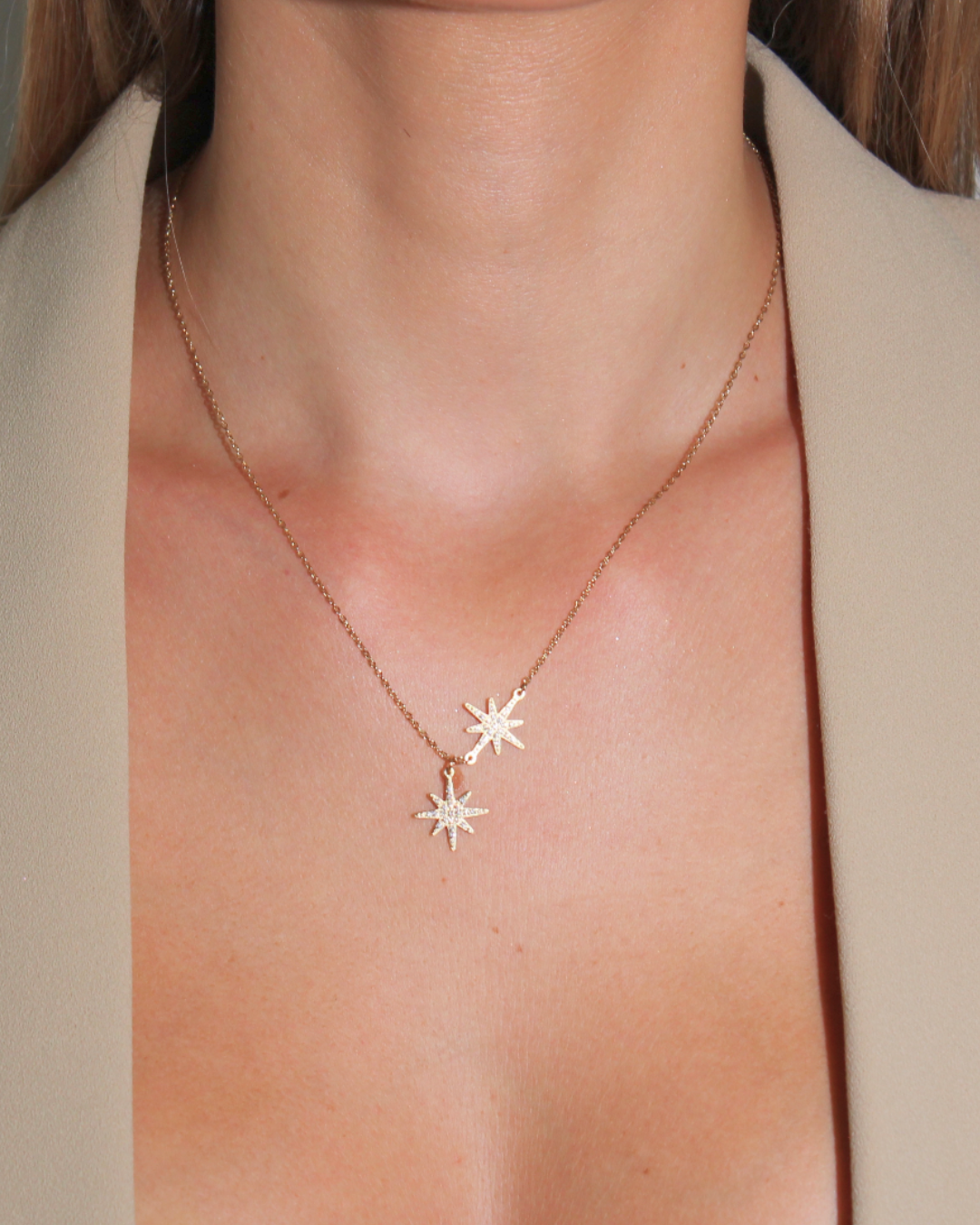 Chiara | Collier en acier inoxydable et zircons