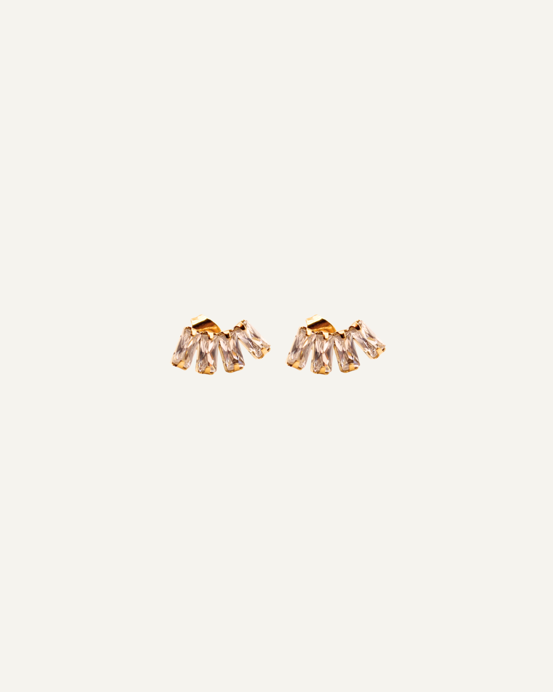 Jasmine | Boucles d'oreilles en acier inoxydable et zircons