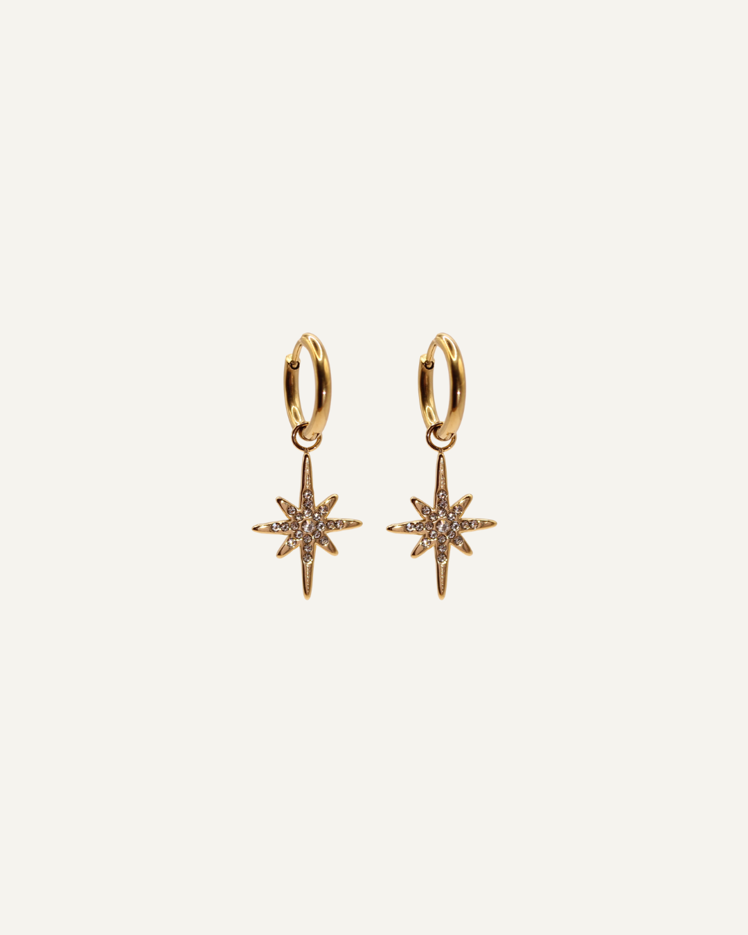 Loanne | Boucles d'oreilles en acier inoxydable et zircons