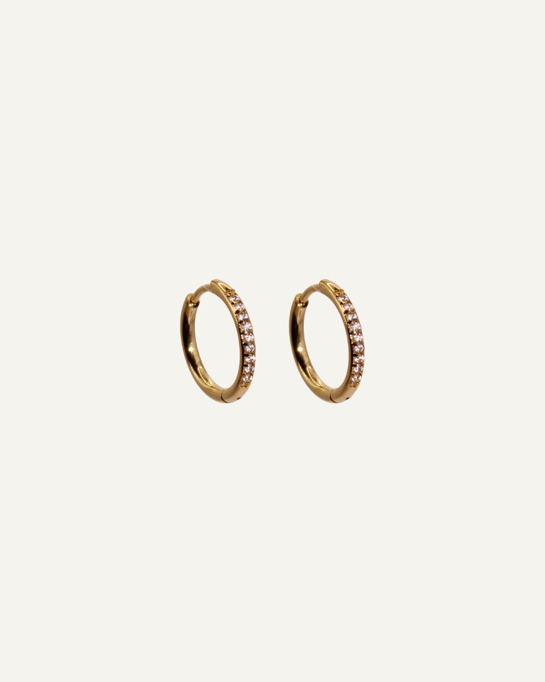 Maria | Boucles d'oreilles en acier inoxydable et zircons