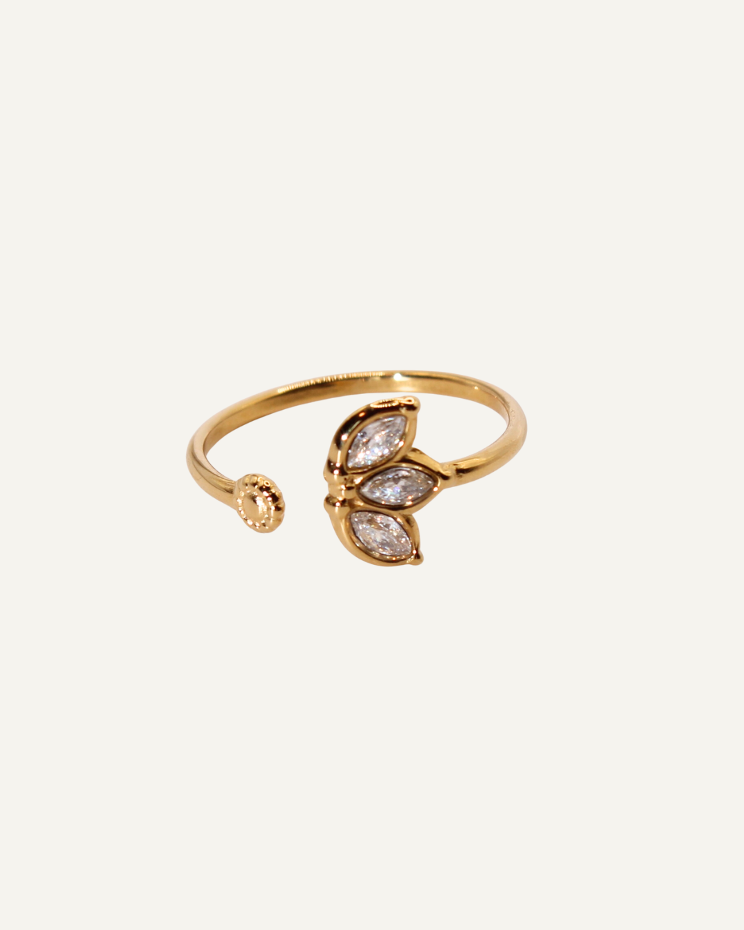 Rosy | Bague fleur en acier inoxydable