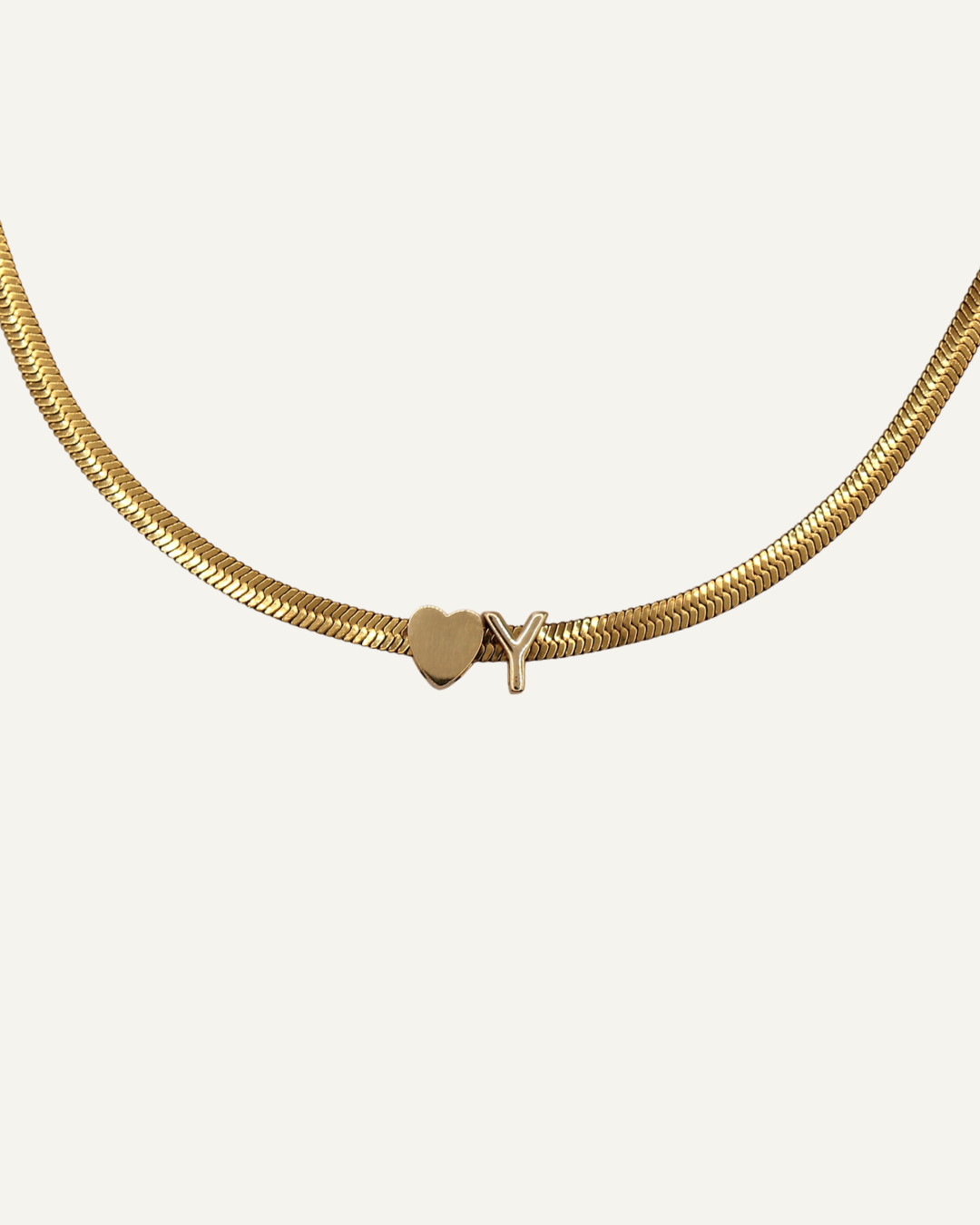 Suzie | Collier ras de cou en acier inoxydable avec lettre et coeur