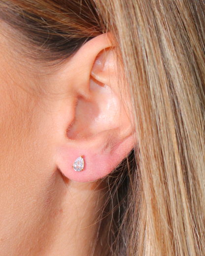 Adèle | Boucles d'oreilles en acier inoxydable et zircons