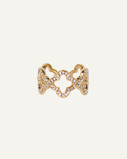 Alya | Bague en acier inoxydable et zircons