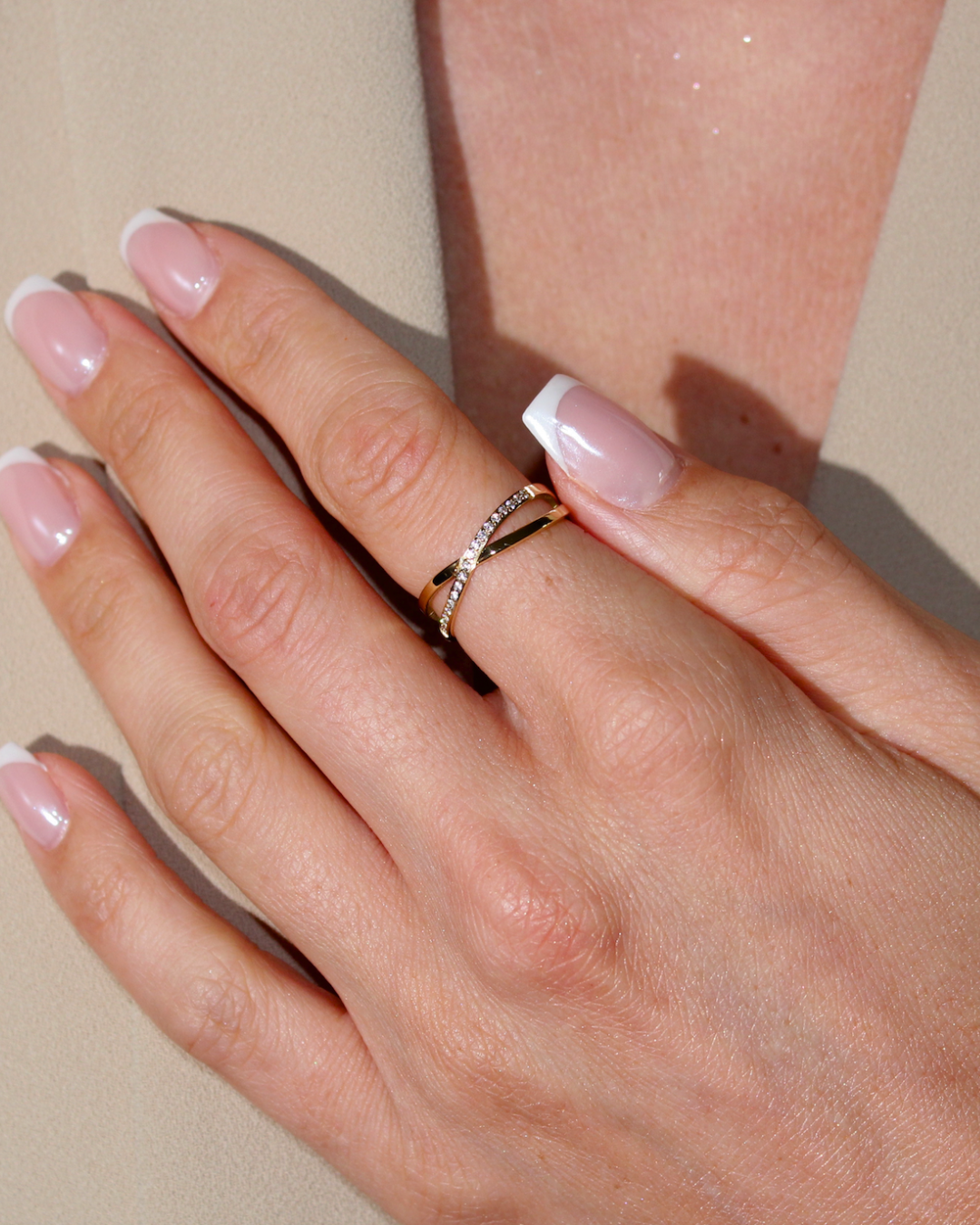 Christie | Bague en acier inoxydable et zircons