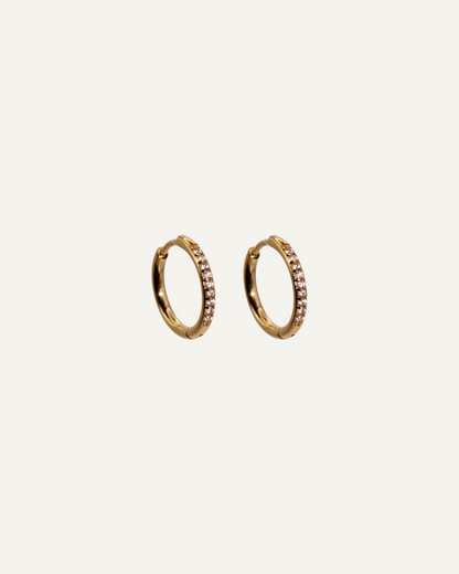 Maria | Boucles d'oreilles en acier inoxydable et zircons